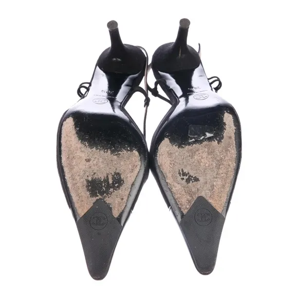Authentic Chanel Suede Pointed-Toe PumpsSize: 9.5 | IT 39.5