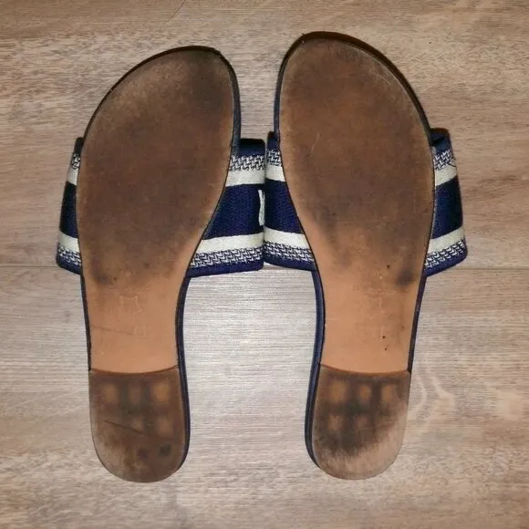 AUTHENTIC Christian Dior Dway Slides – Navy Blue, Size 36