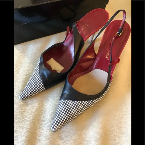 Authentic Dolce &amp; Gabbana slingback leather heels
