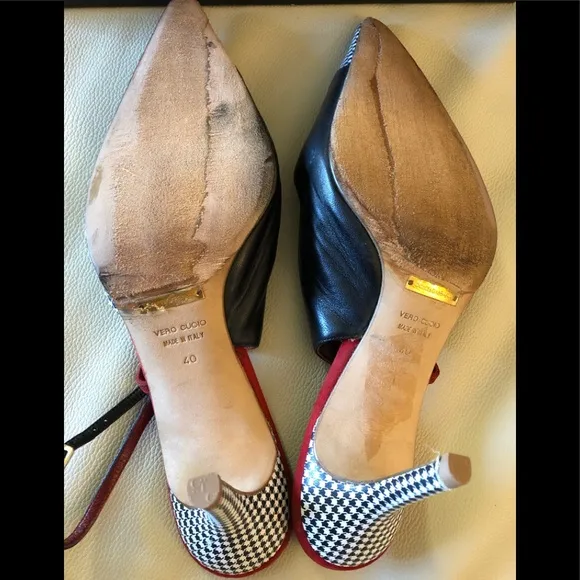 Authentic Dolce &amp; Gabbana slingback leather heels