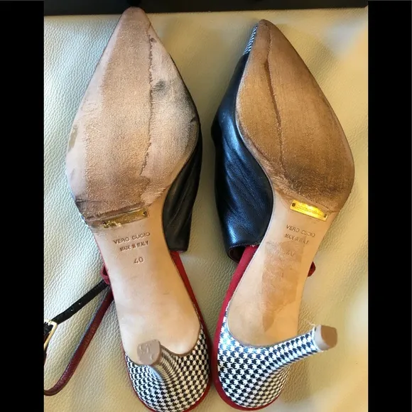 Authentic Dolce &amp; Gabbana slingback leather heels