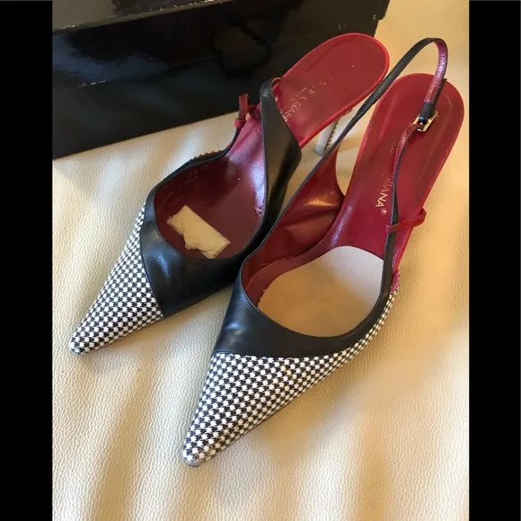 Authentic Dolce &amp; Gabbana slingback leather heels