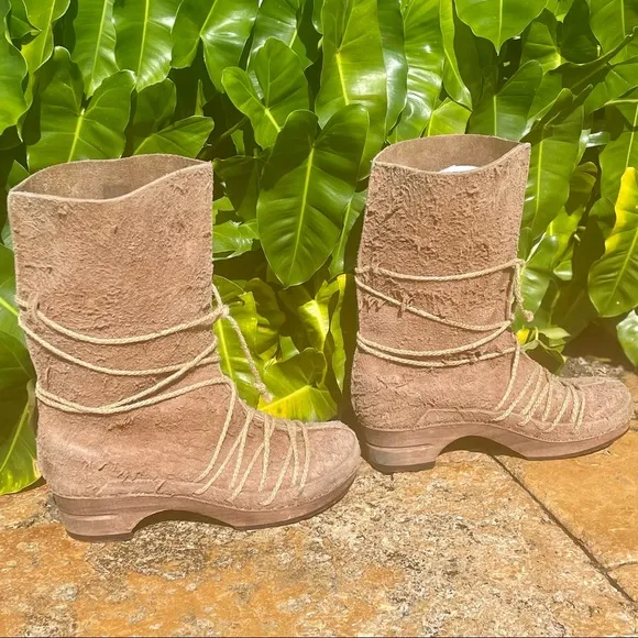 Authentic Holland Leather Boot Clogs