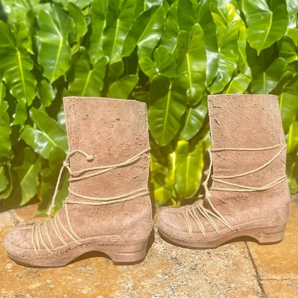 Authentic Holland Leather Boot Clogs