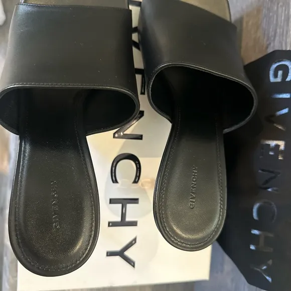 Authentic NWB Givenchy Cube Heel Mules