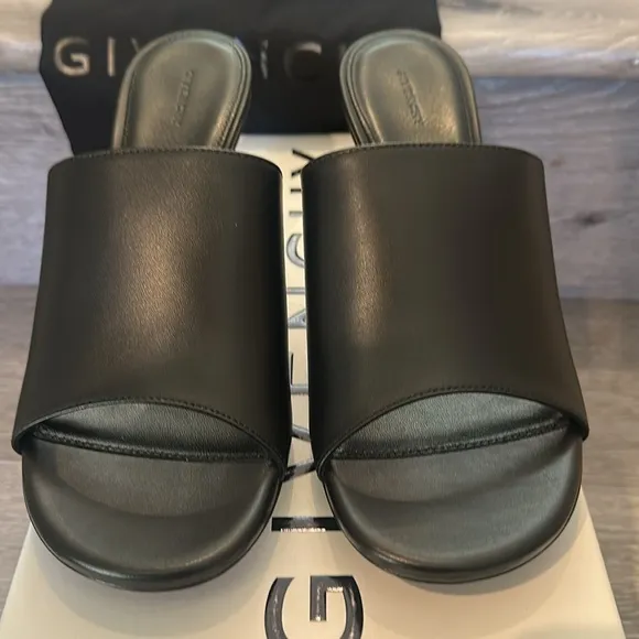 Authentic NWB Givenchy Cube Heel Mules
