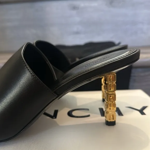 Authentic NWB Givenchy Cube Heel Mules