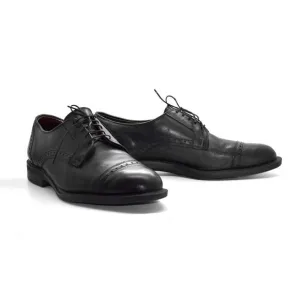 B0 Auth ALLEN EDMONDS Black Leather Cap Toe Cushion Heel Comfort Oxfords Sz 14 D