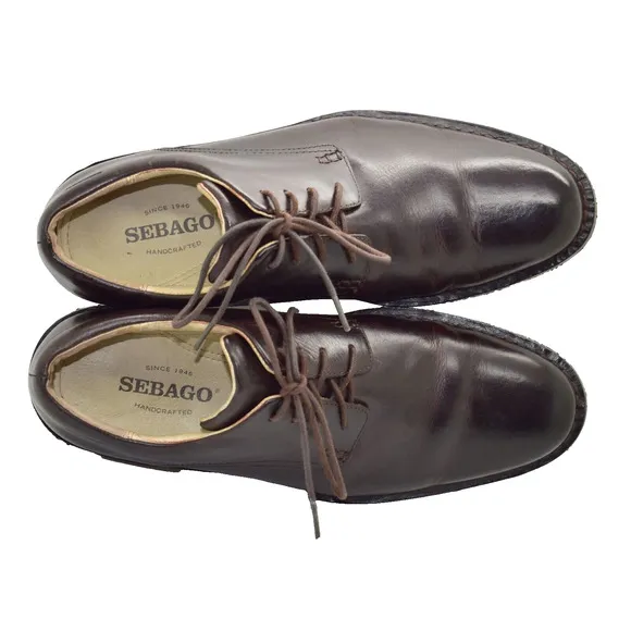 B0 Auth SEBAGO Salem Mahogany Leather Lace Up Oxford Shoes B19709 Size 10 D