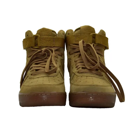 B2 Auth NIKE AIR FORCE 1 Hi LV8 3 Wheat/Gum Light Brown Shoes CK0262-700 Sz 5.5Y