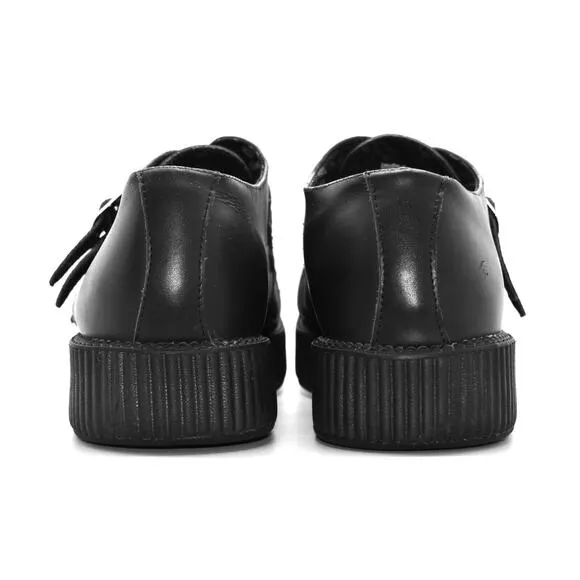 B2 Auth TUK Black Leather Buckle Straps Goth Creepers Shoes Size US 12 EU 45