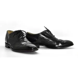 B8 Auth PAUL SMITH Black Leather Wingtip Brogues Oxfords Size UK 8 EU 42