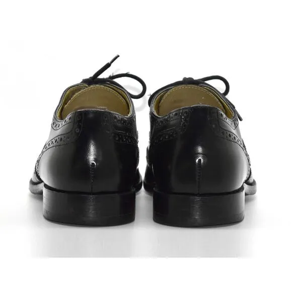 B8 Auth PAUL SMITH Black Leather Wingtip Brogues Oxfords Size UK 8 EU 42