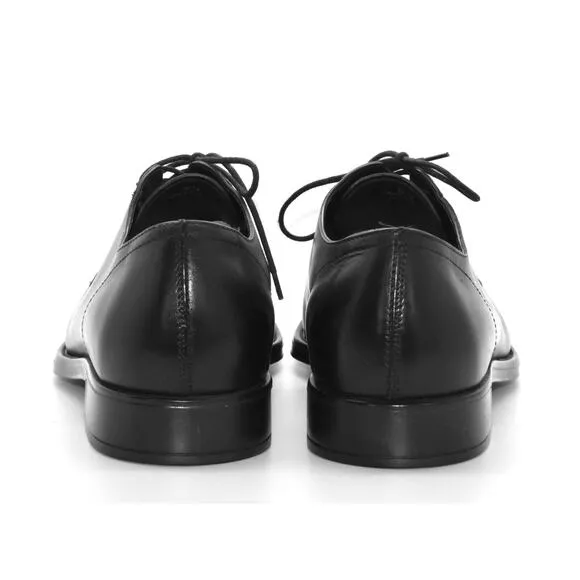 B8 Auth TODS Black Leather Almond Toe Lace Up Oxfords Dress Shoes Size 6.5
