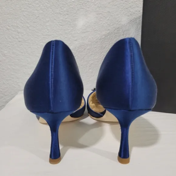 Badgley Mischka Fabia II Kitten Heels with Crystal Buckle, Sz 6, NIB