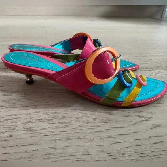 Baldinini strap kitten heel sandals size 37