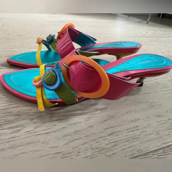 Baldinini strap kitten heel sandals size 37