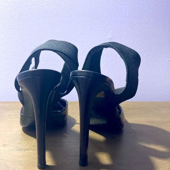 💕Balenciaga Black Leather Slingback Pumps