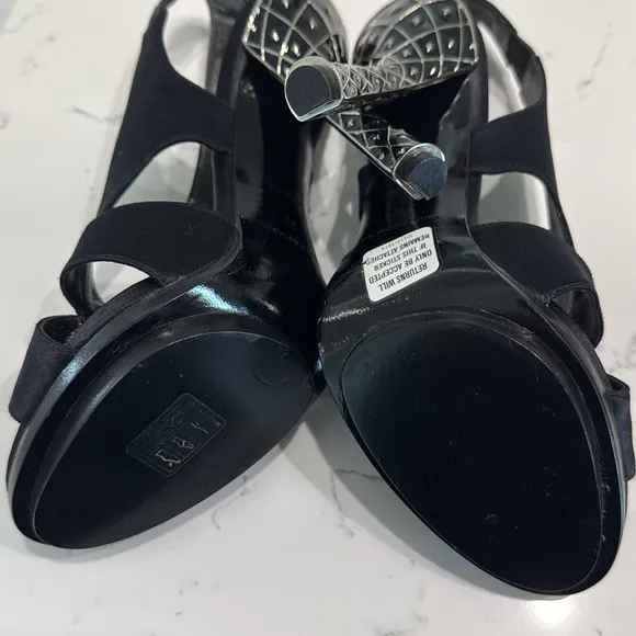 Balenciaga Elegant Black Slingback Heels