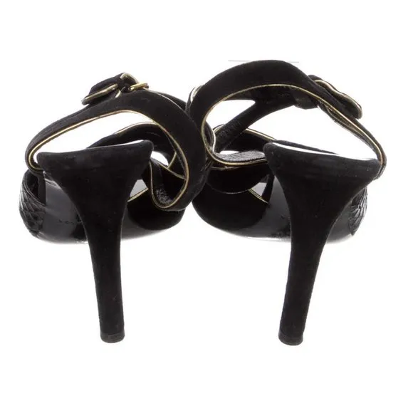 Balenciaga Embossed Slingback Sandals