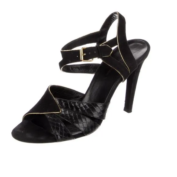 Balenciaga Embossed Slingback Sandals