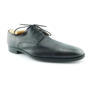 BALLY Black Soft Leather Cap Toe Lace-up Oxfords 11