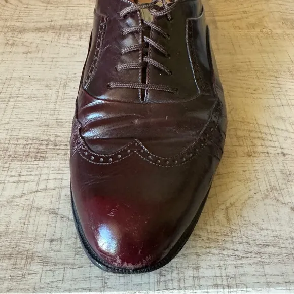 Bally Marcel Brown Leather Wingtip Oxfords Mens Size US 8.5 D Made In Italy