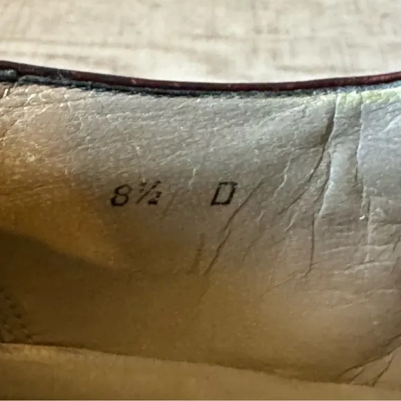 Bally Marcel Brown Leather Wingtip Oxfords Mens Size US 8.5 D Made In Italy