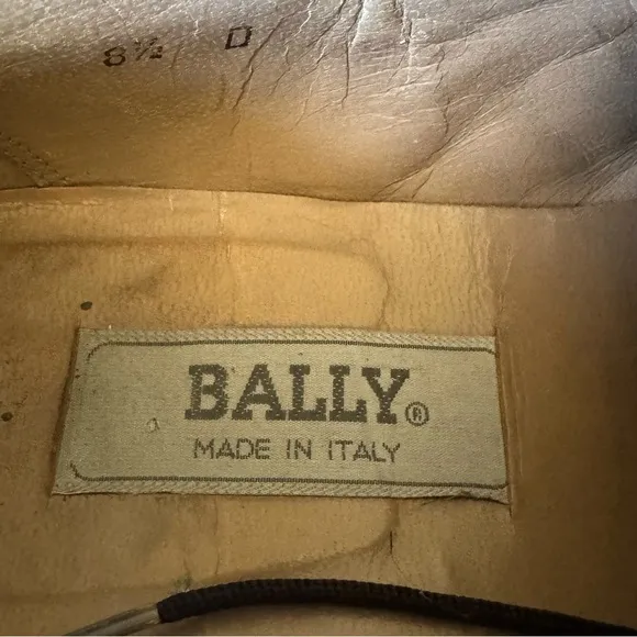 Bally Marcel Brown Leather Wingtip Oxfords Mens Size US 8.5 D Made In Italy