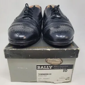 BALLY OF SWITZERLAND Wing Townsend Oxford Dress Shoes Sz 8D Parawet Hand Crafted