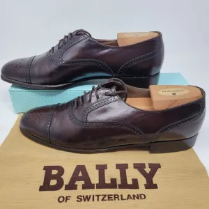 BALLY OF SWITZERLAND Wing Townsend Oxfords Dress Shoes Sz 8 D, Parawet