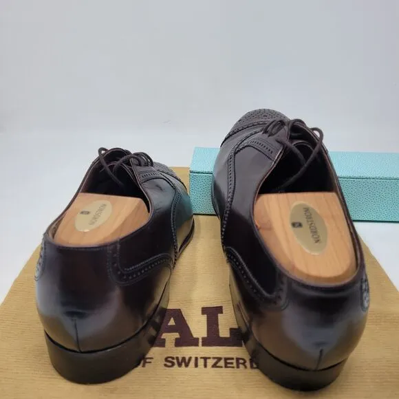 BALLY OF SWITZERLAND Wing Townsend Oxfords Dress Shoes Sz 8 D, Parawet