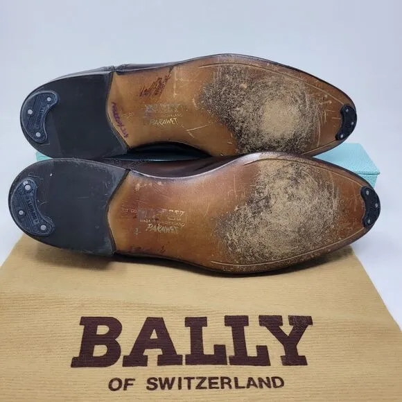 BALLY OF SWITZERLAND Wing Townsend Oxfords Dress Shoes Sz 8 D, Parawet