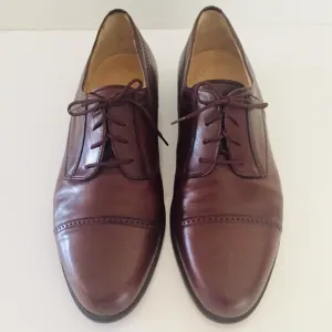Bally Vintage Calfskin Leather Cap Toe Oxfords Dress Shoes 11.5 EEE