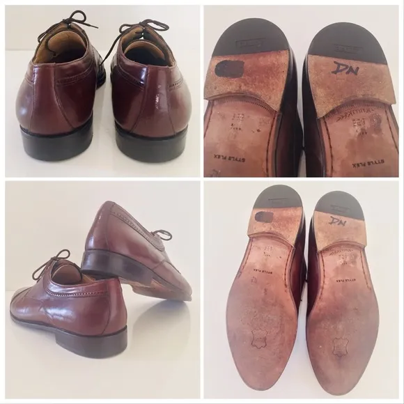 Bally Vintage Calfskin Leather Cap Toe Oxfords Dress Shoes 11.5 EEE