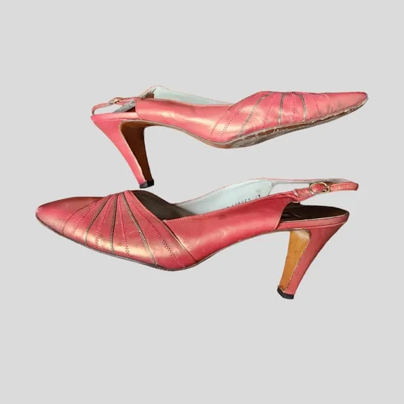 Bally Vintage Iridescent Slingback Heels