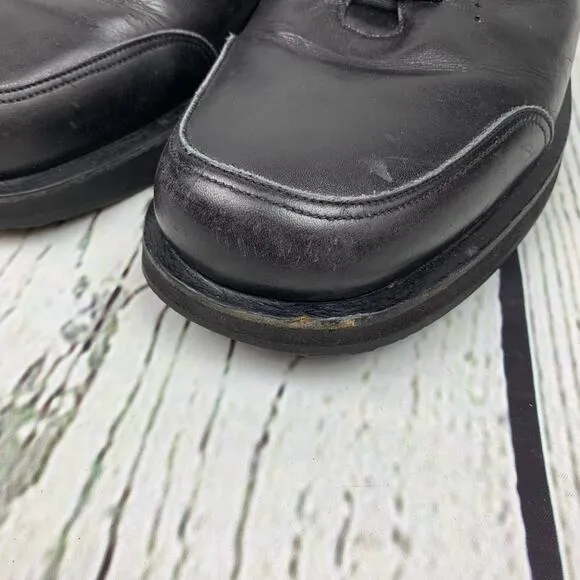 Bally’s Rutger Black Leather Lace Up Oxfords 8 M