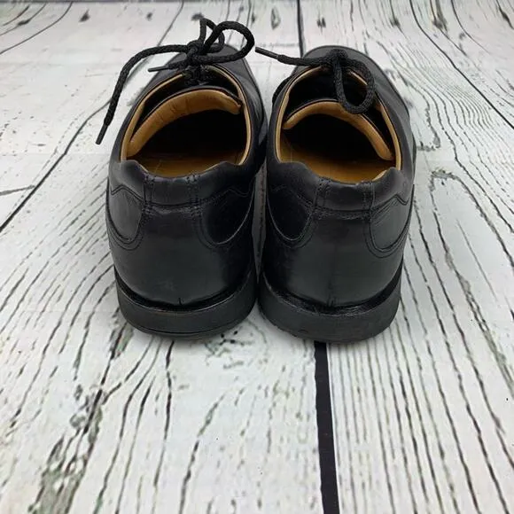 Bally’s Rutger Black Leather Lace Up Oxfords 8 M