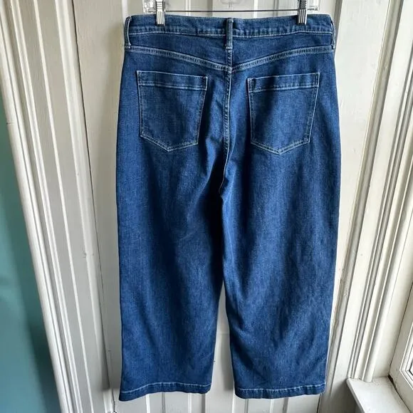 Banana Republic High Rise Wide Leg Crop Jeans Long 31L