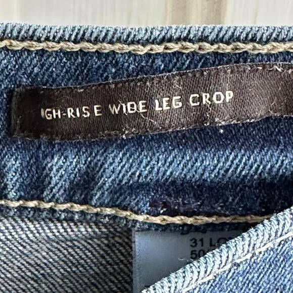 Banana Republic High Rise Wide Leg Crop Jeans Long 31L