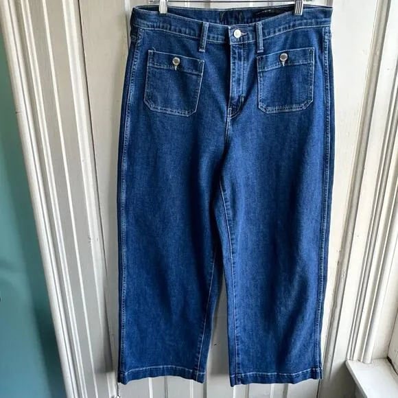 Banana Republic High Rise Wide Leg Crop Jeans Long 31L