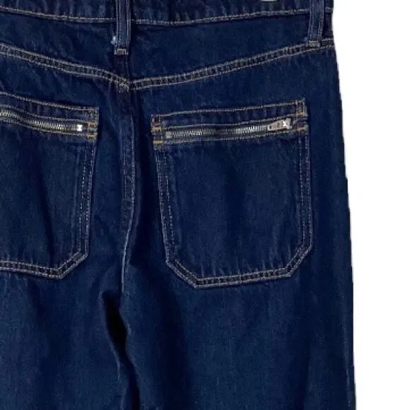 Banana Republic Jeans Women's High-Rise Wide Leg Indigo Stretch Size 27