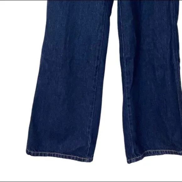 Banana Republic Jeans Women's High-Rise Wide Leg Indigo Stretch Size 27