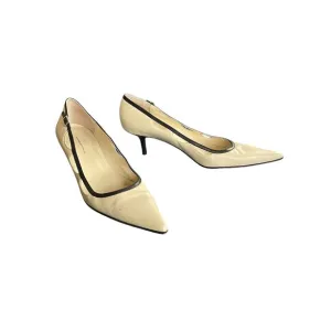 Banana Republic  Made in Italy   GENUINE LEATHER POINTY TOE Kitten Heels * US 8