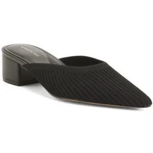 BANDOLINO Teddy Knit Slip On Mules Black