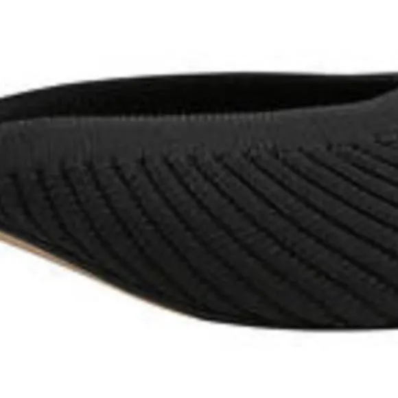 BANDOLINO Teddy Knit Slip On Mules Black