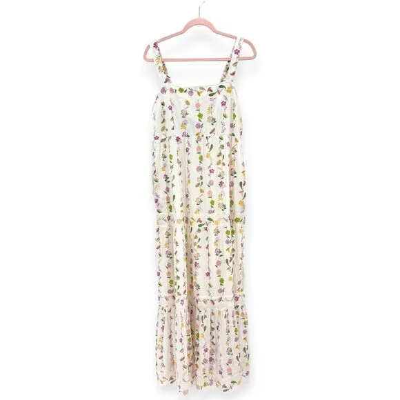 Banjanan NEW Daniela Floral Print Sleeveless Cotton Sundress - Women's Size XL