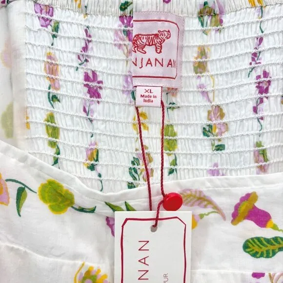 Banjanan NEW Daniela Floral Print Sleeveless Cotton Sundress - Women's Size XL