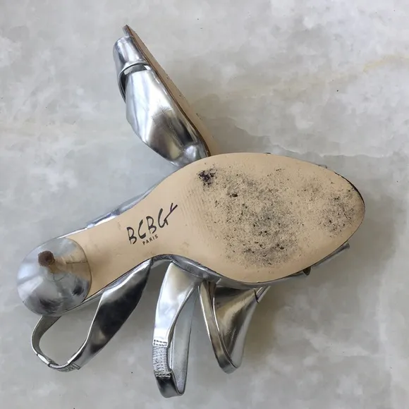 BCBG Paris Silver Heels