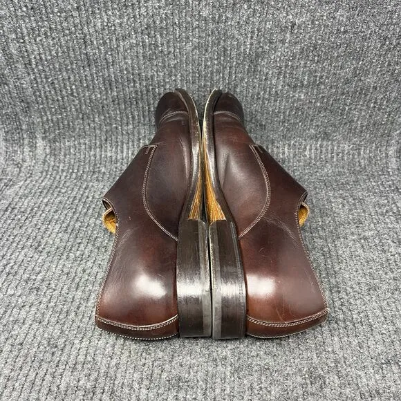 Beckett Simonon Hoyt Double Monk Strap Cap Toe Oxfords Brown Leather Mens 9.5